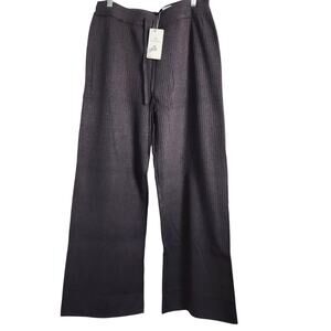 NWT Sold Out- Lillusory Gray Rib Knit Wide Leg Elastic Waist Comfy Pants Sz XL